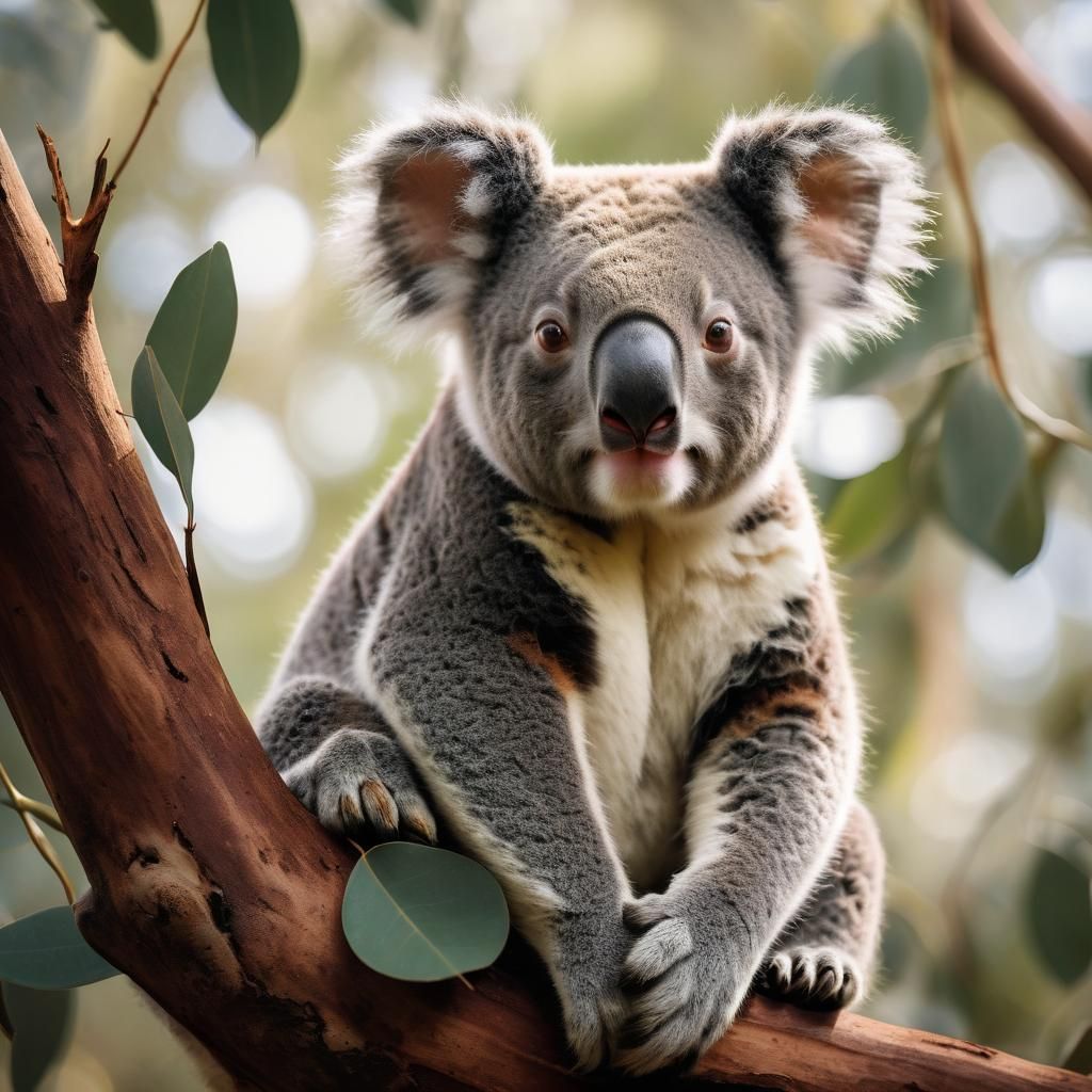 Koala Portrait in Natural Wildlife Photography Style