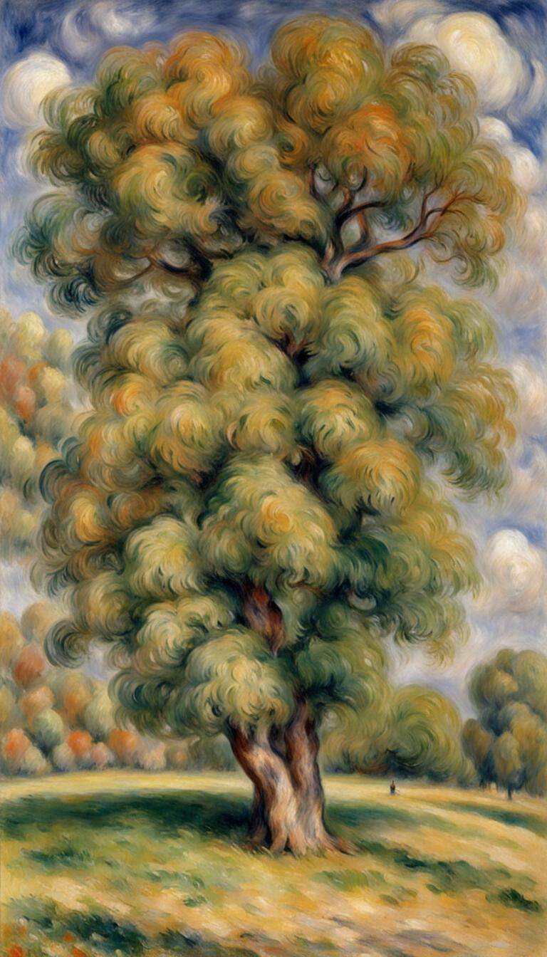 Impressionist Tree in Sunlight