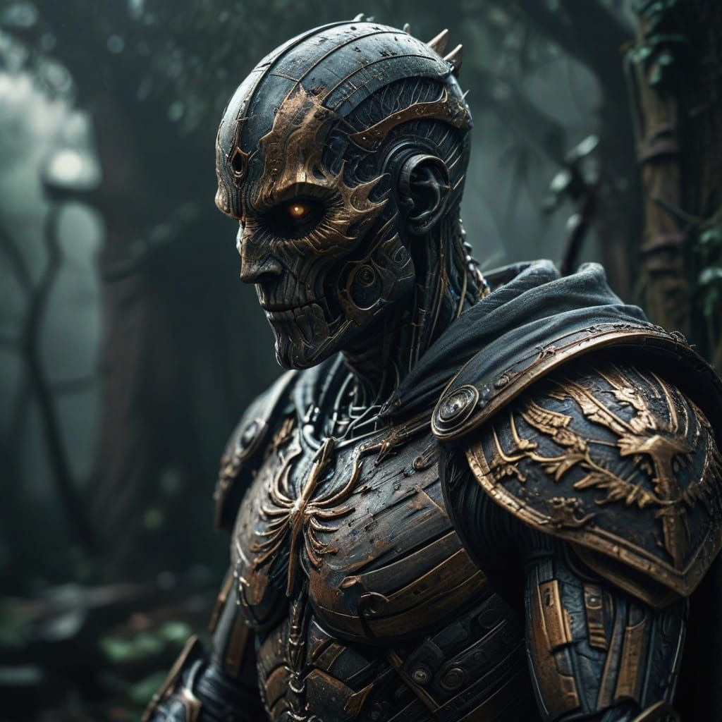 Celestial Figures in a Glimmering Night Sky