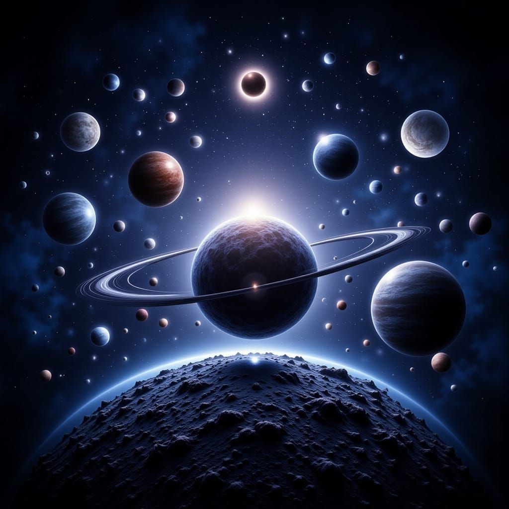 Orbiting Celestial Dance in a Cosmic Landscape