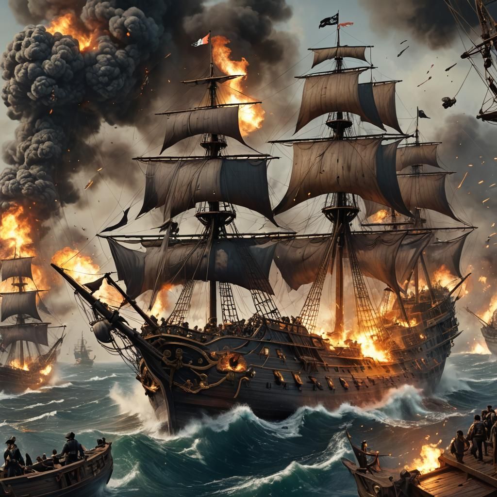 Explosive Pirate Ship Battle in Sinister Style