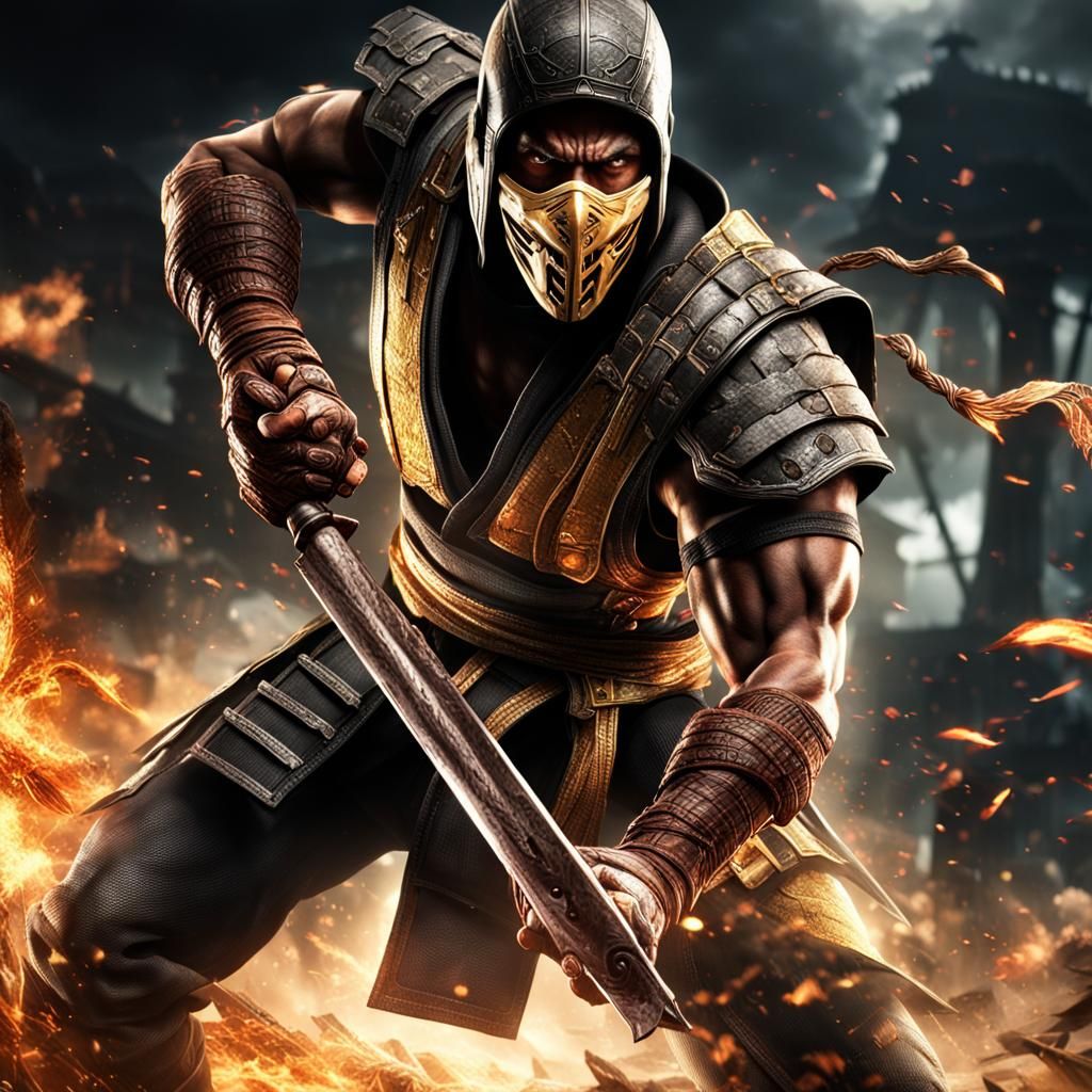 Hyperrealistic Mortal Kombat Character in High Definition