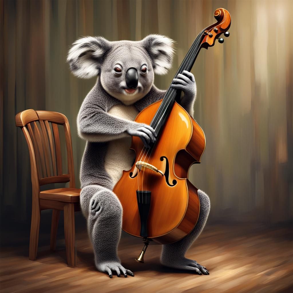 Koala's Jazzy Double Bass Performance