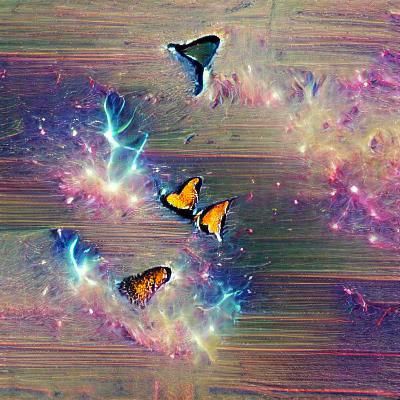 Cosmic Butterfly Metamorphosis: A Surreal Universe
