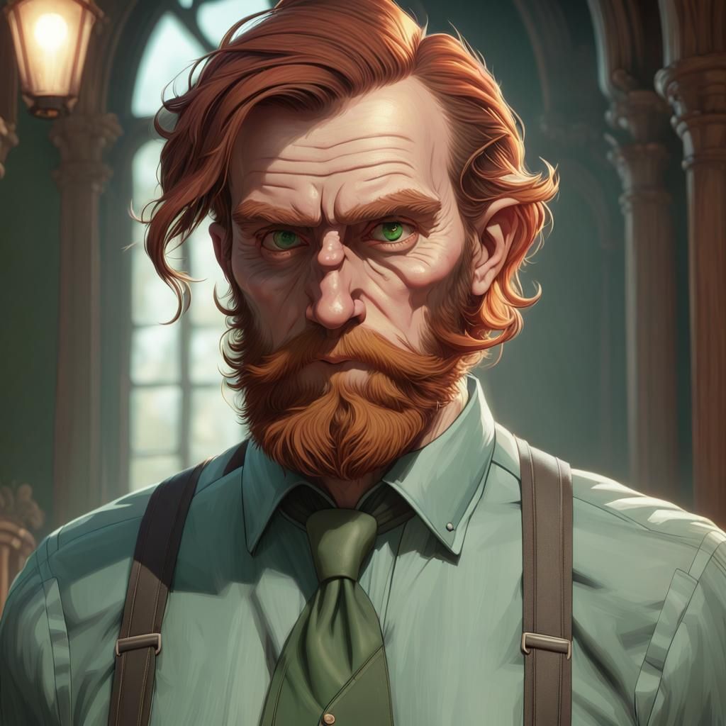 Detailed Portrait of a Kind Reverend in Digital Art