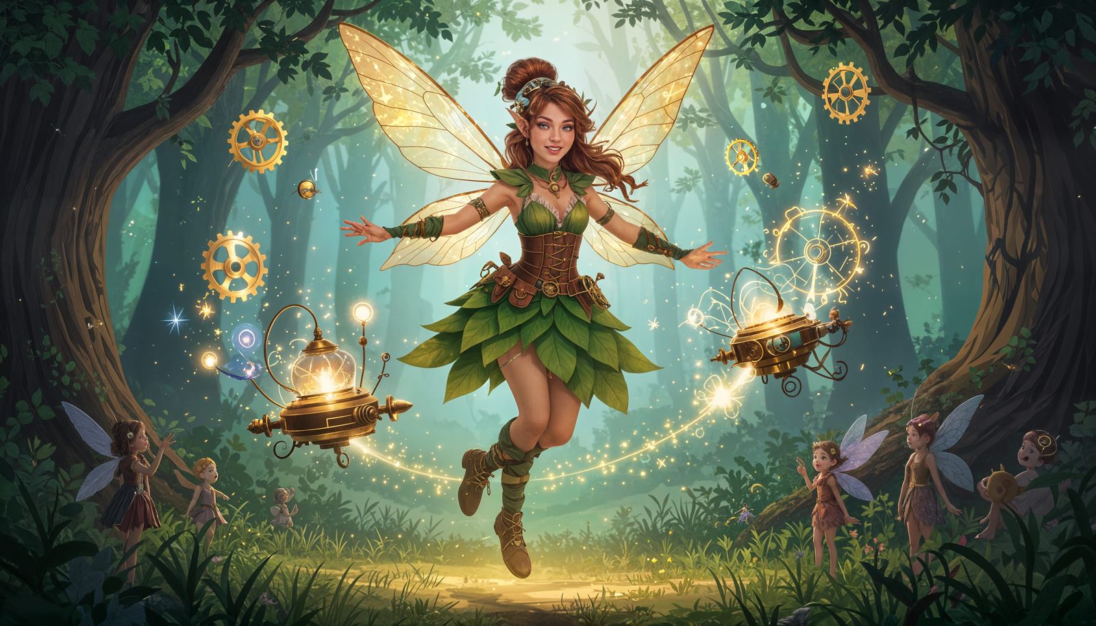 Inventor Fairy Showcases Magical Invention in Enchanted Fore...