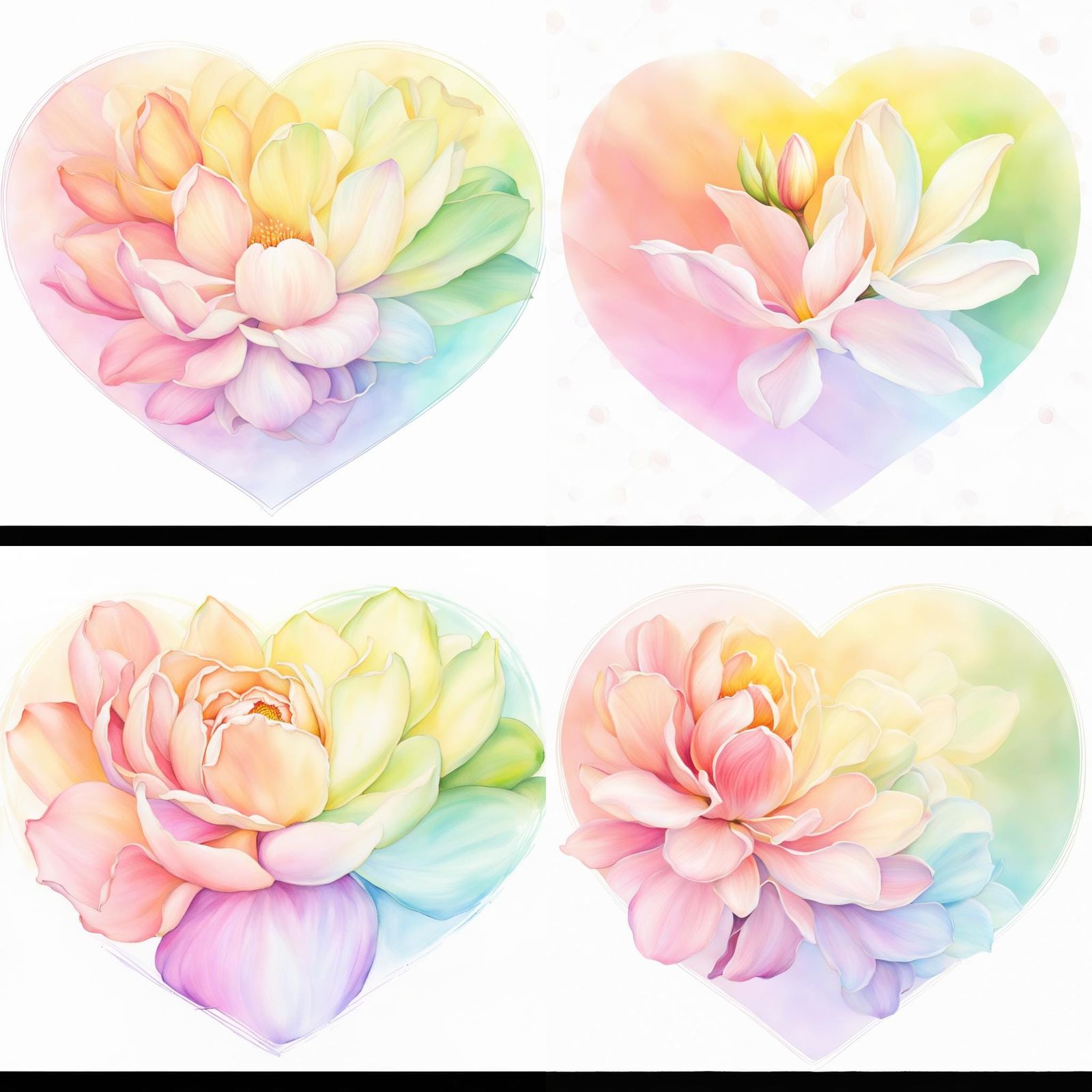 Rainbow Pastel Magnolias: A Vision of Divine Love