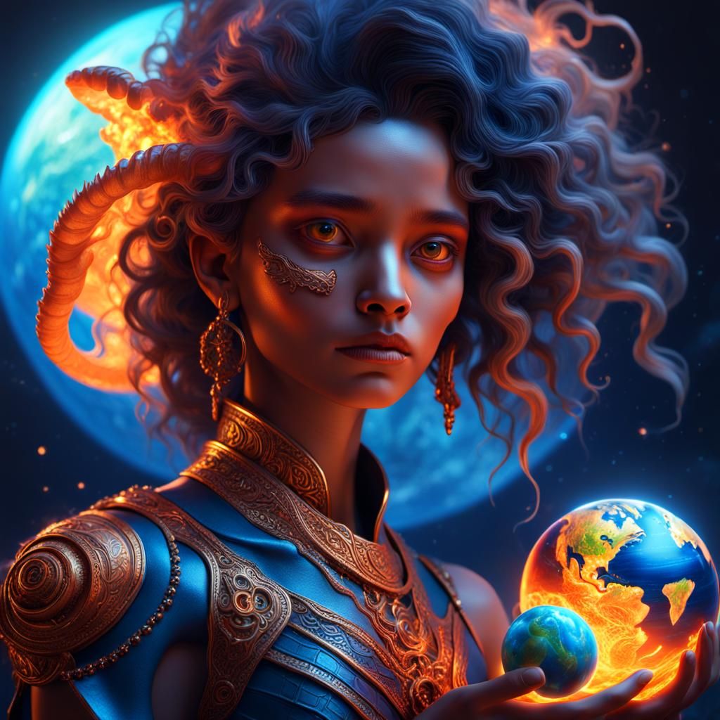 Alien Examines Earth in Intricate Detail