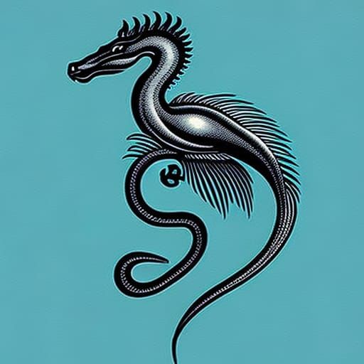 In Greek mythology, the hippocampus is a fantastical creature with the upper body of a horse and the lower body of a fis...