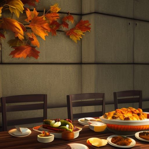 Thanksgiving Family Celebration in Photorealistic 8k