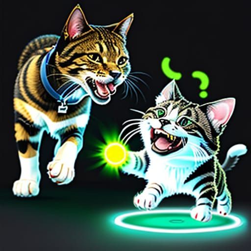 Cute Dog Controls Whimsical Cat-Catcher