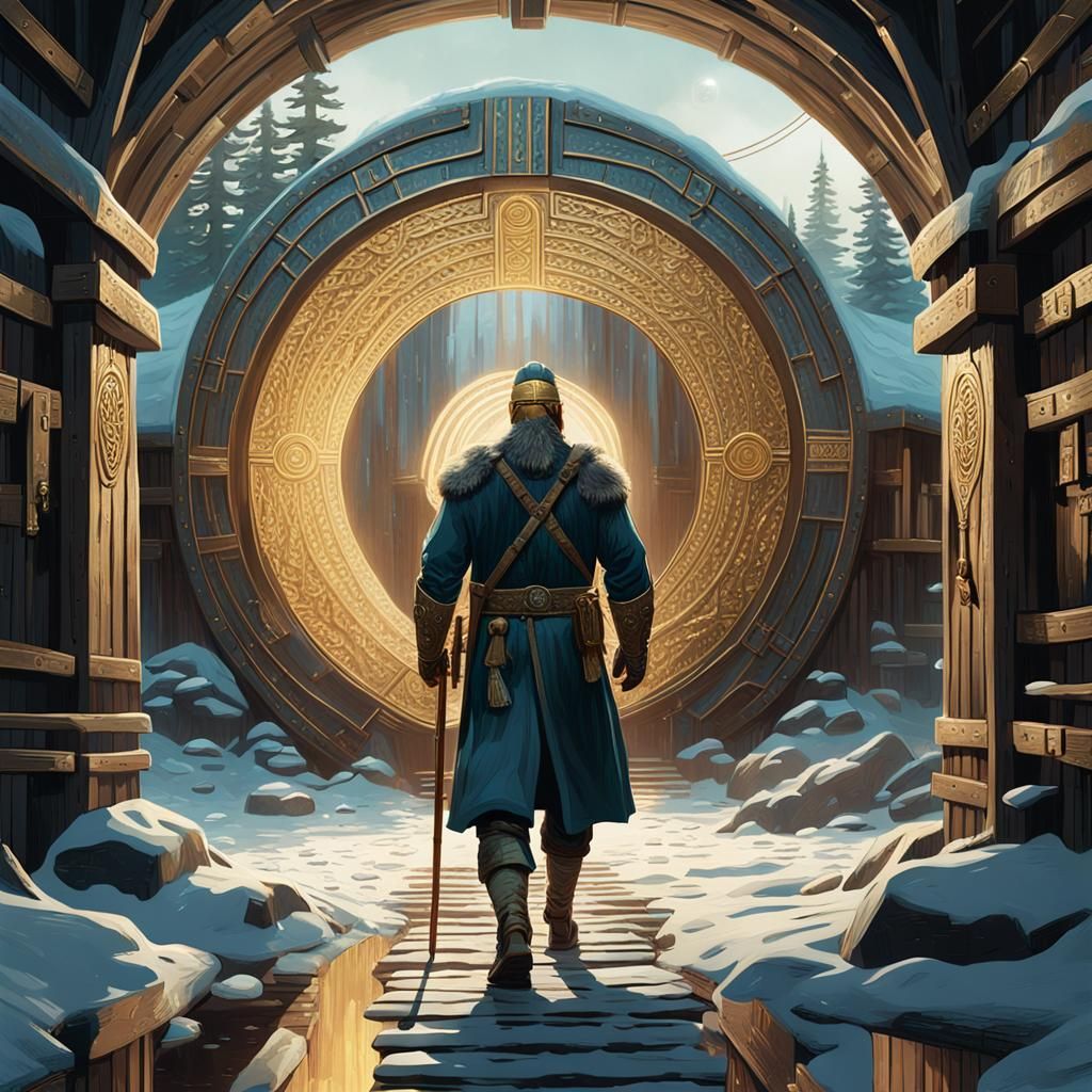 Modern Soldier Meets Viking Warrior in Ancient Longhouse