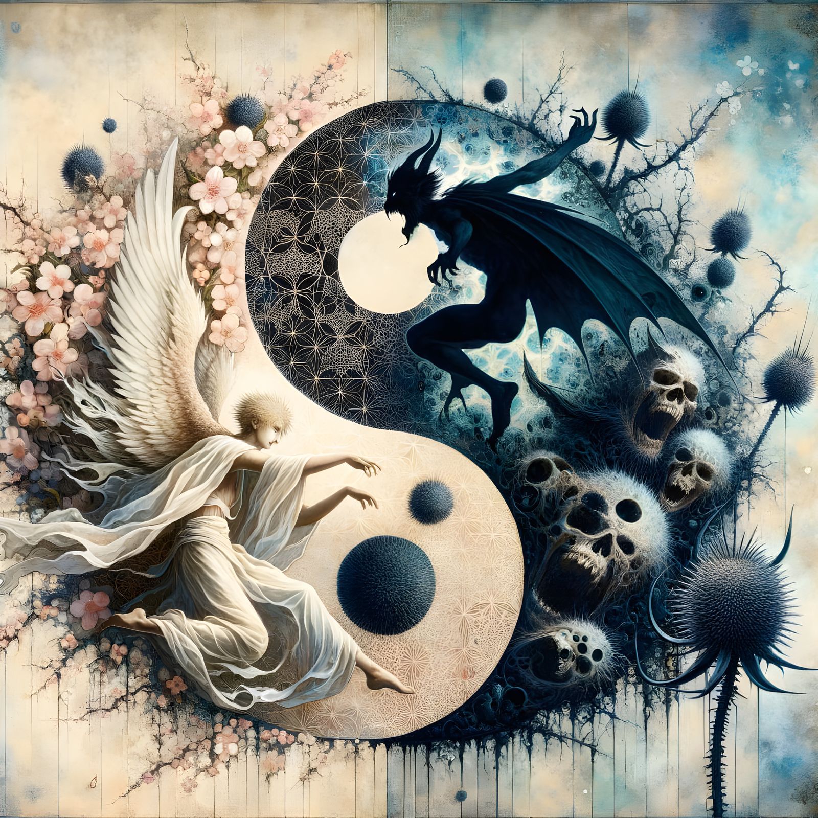 Cyberpunk Yin Yang Balance in Equilibrium