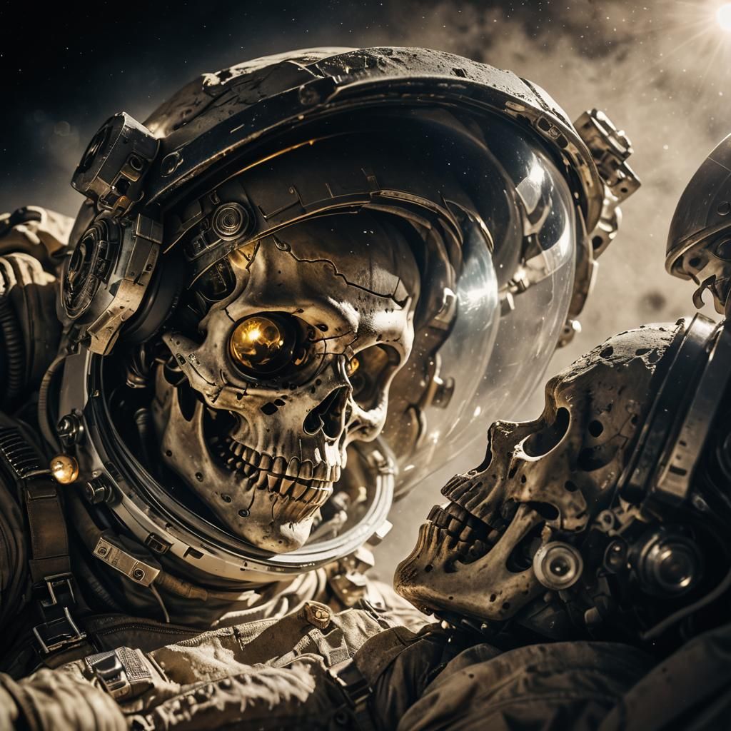 Astronaut Skull in Helmet: Ridley Scott Inspired
