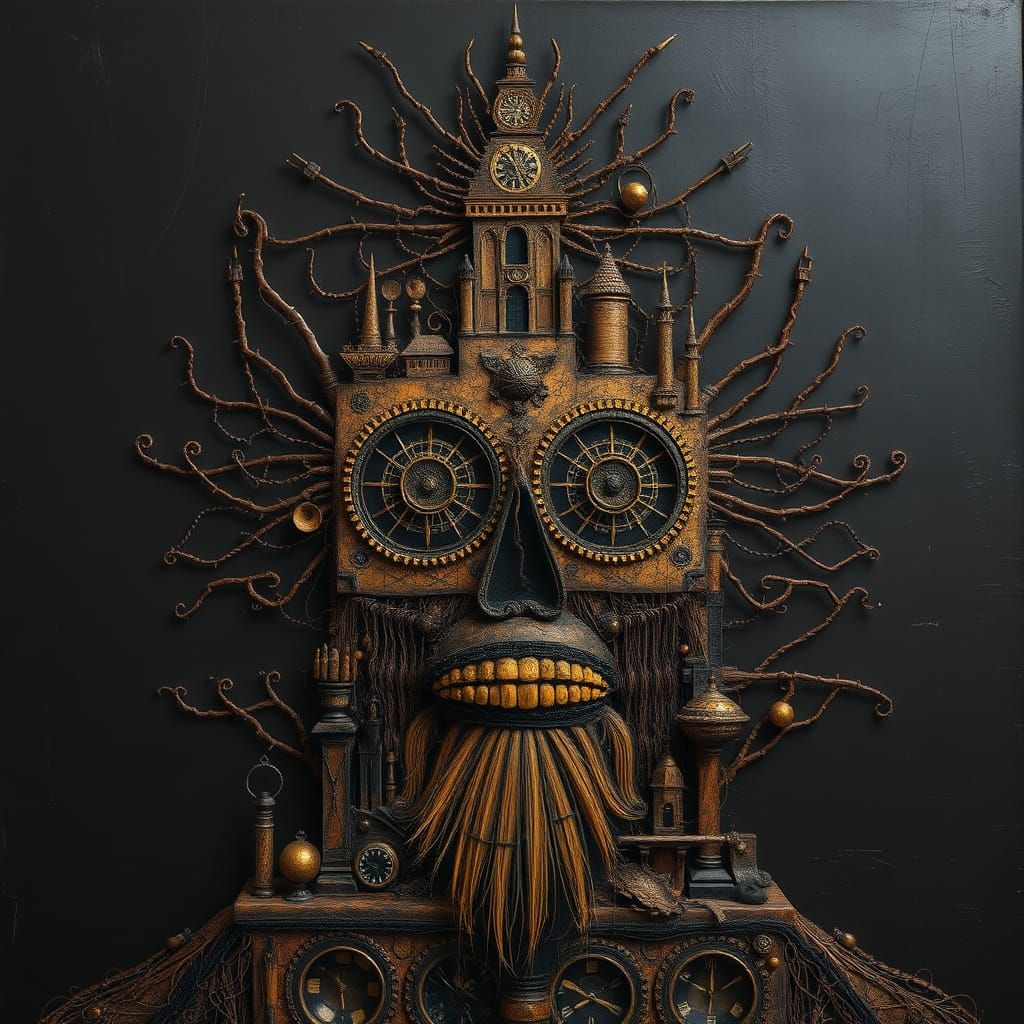 Raw Expressionist Art in Earthy Tones