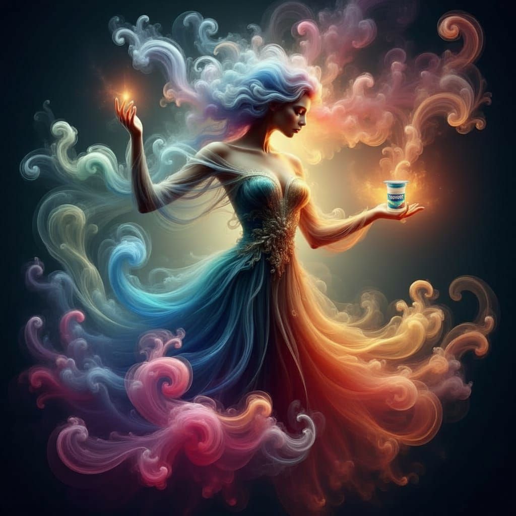 Figure Conjuring Arcane Energy in Vivid Colors