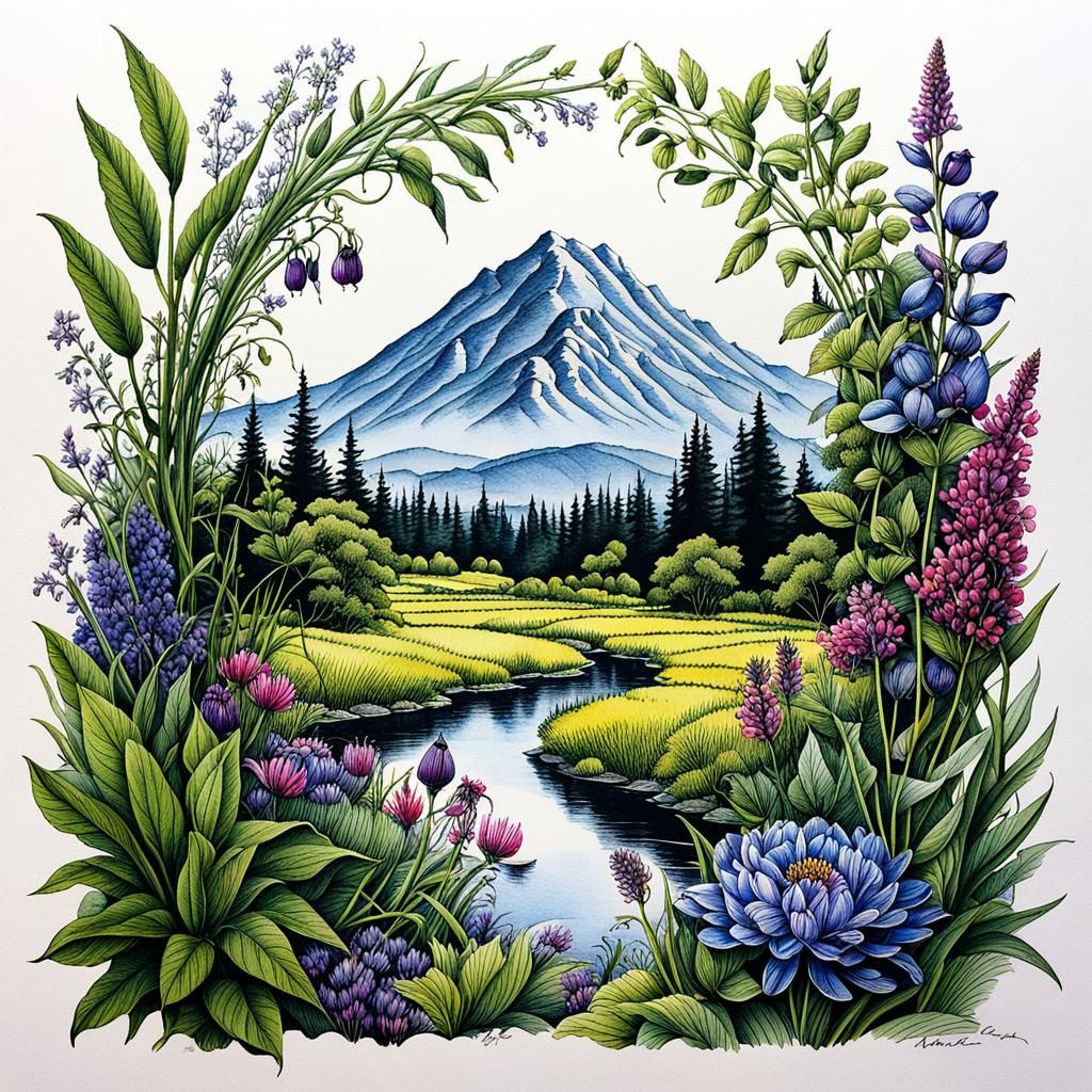 NATURE - INK DRAWING