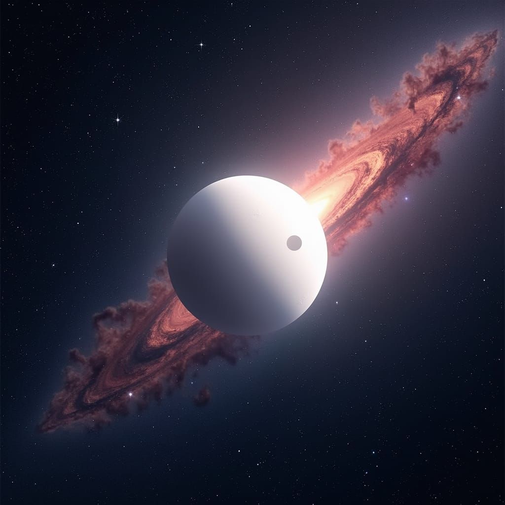 Venus in White: Hyperrealistic Satellite Photo