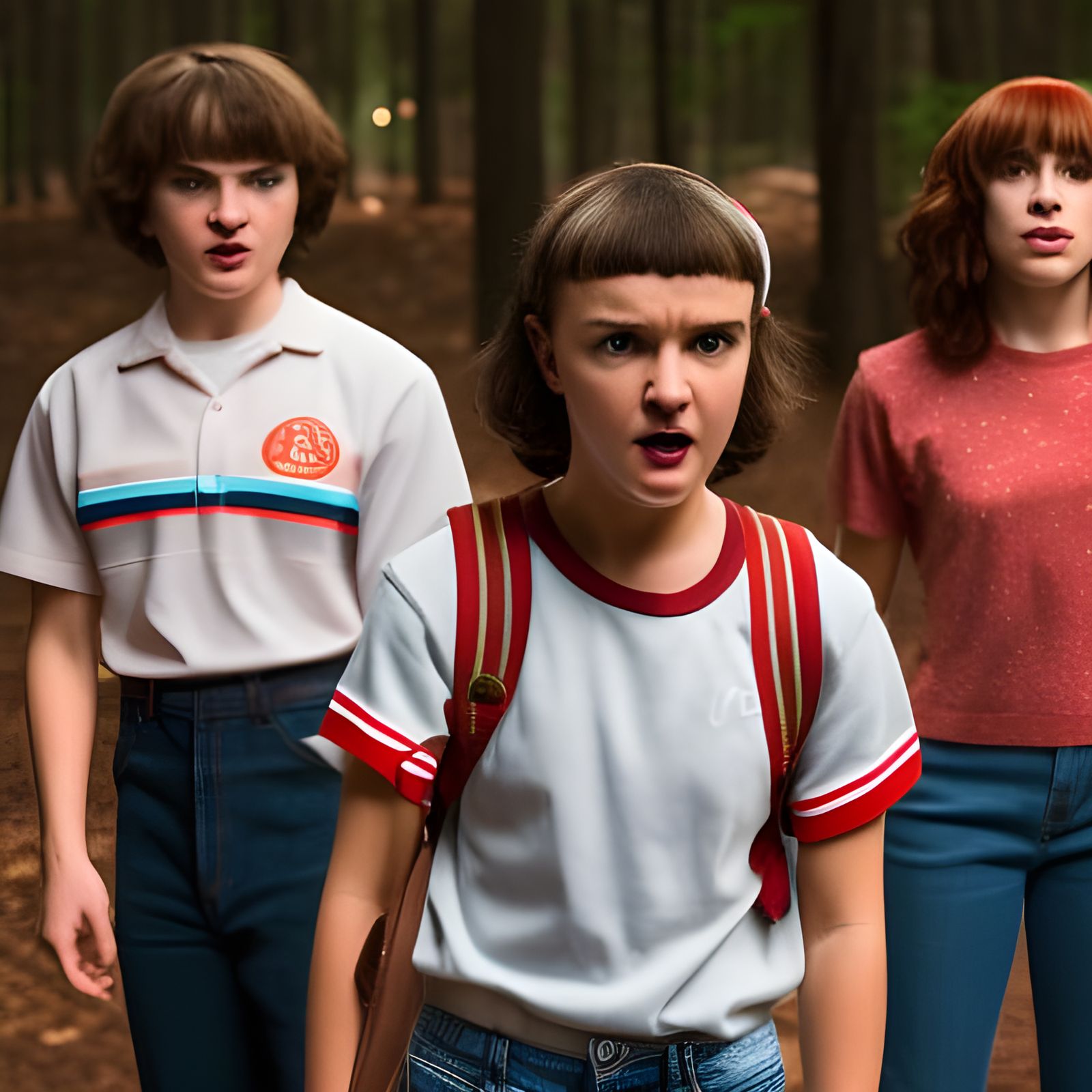 Stranger Things Cast Portrait in Natural Lighting