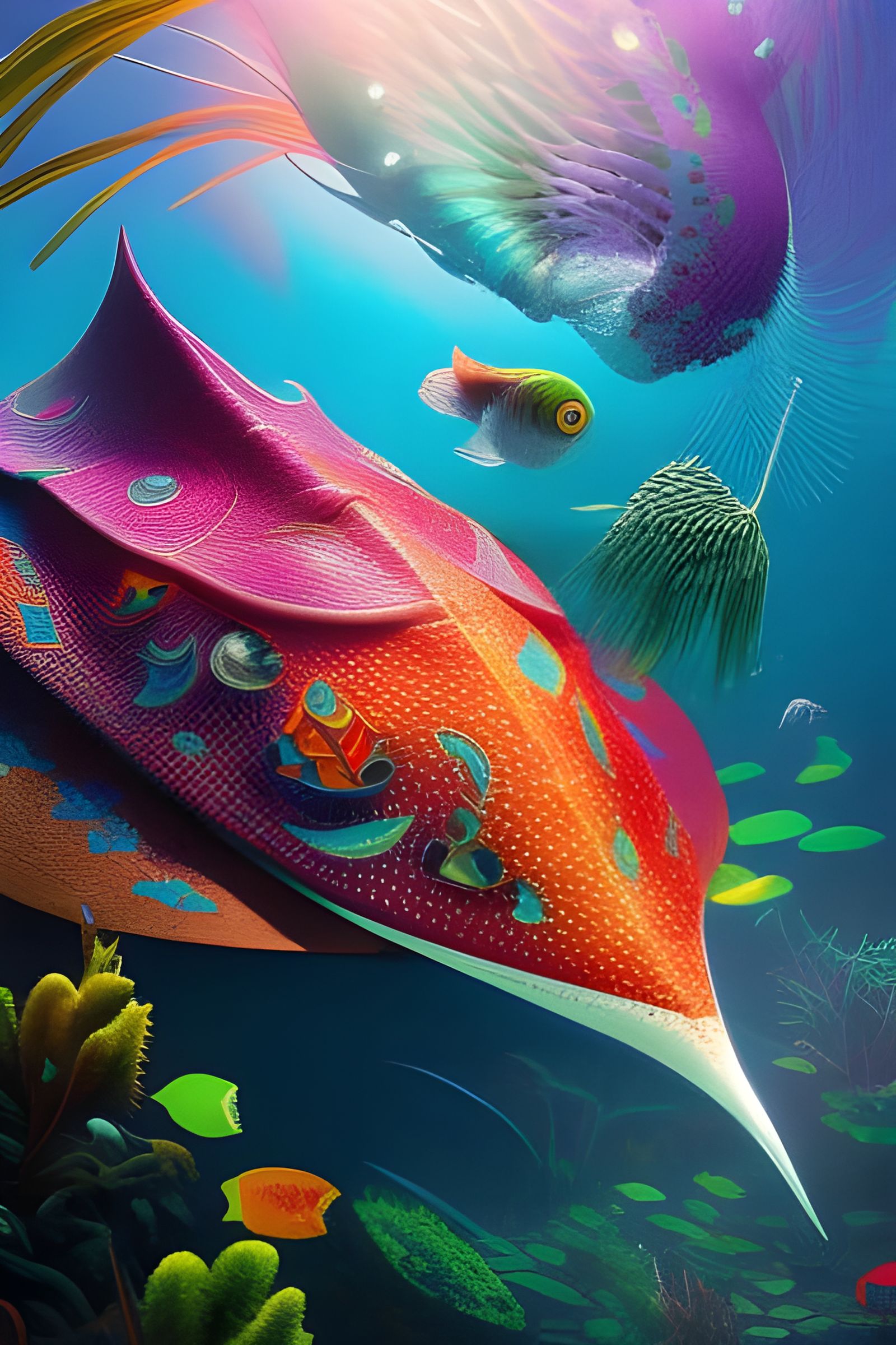 Colourful stingray