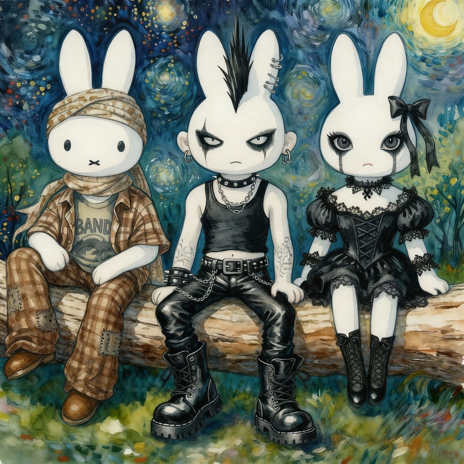Miffy Explores Punk, Grunge, and Gothic Styles