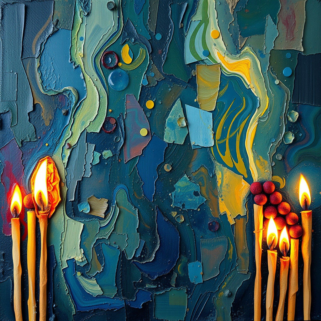 Stunning Lit Matches Image in Expressionist Style