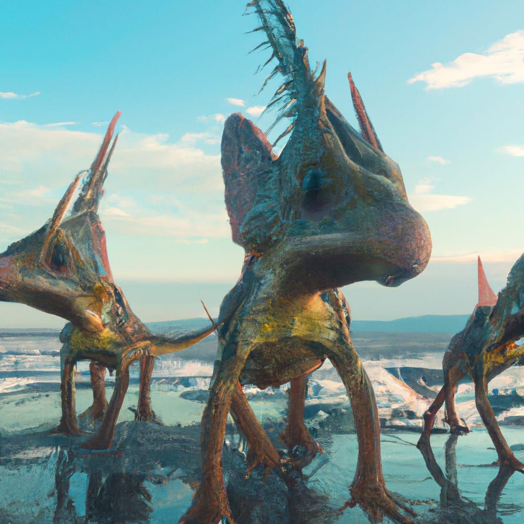 Detailed Matte Painting of Animals in Fantasy Style