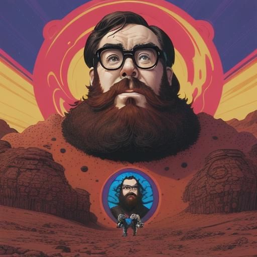 Psychedelic Scottish Mars Comic Book Art