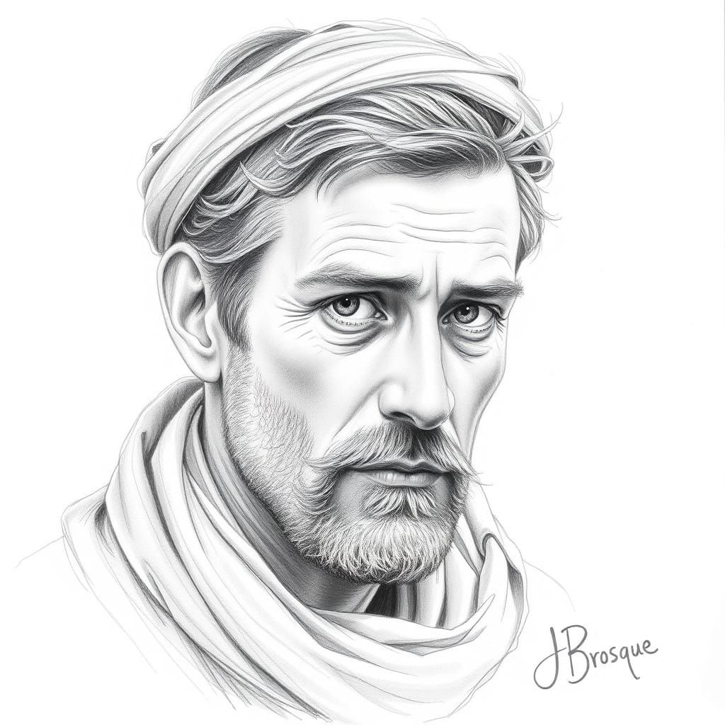 Realistic Portrait of Thomas Eduard Lawrence in Independent ...