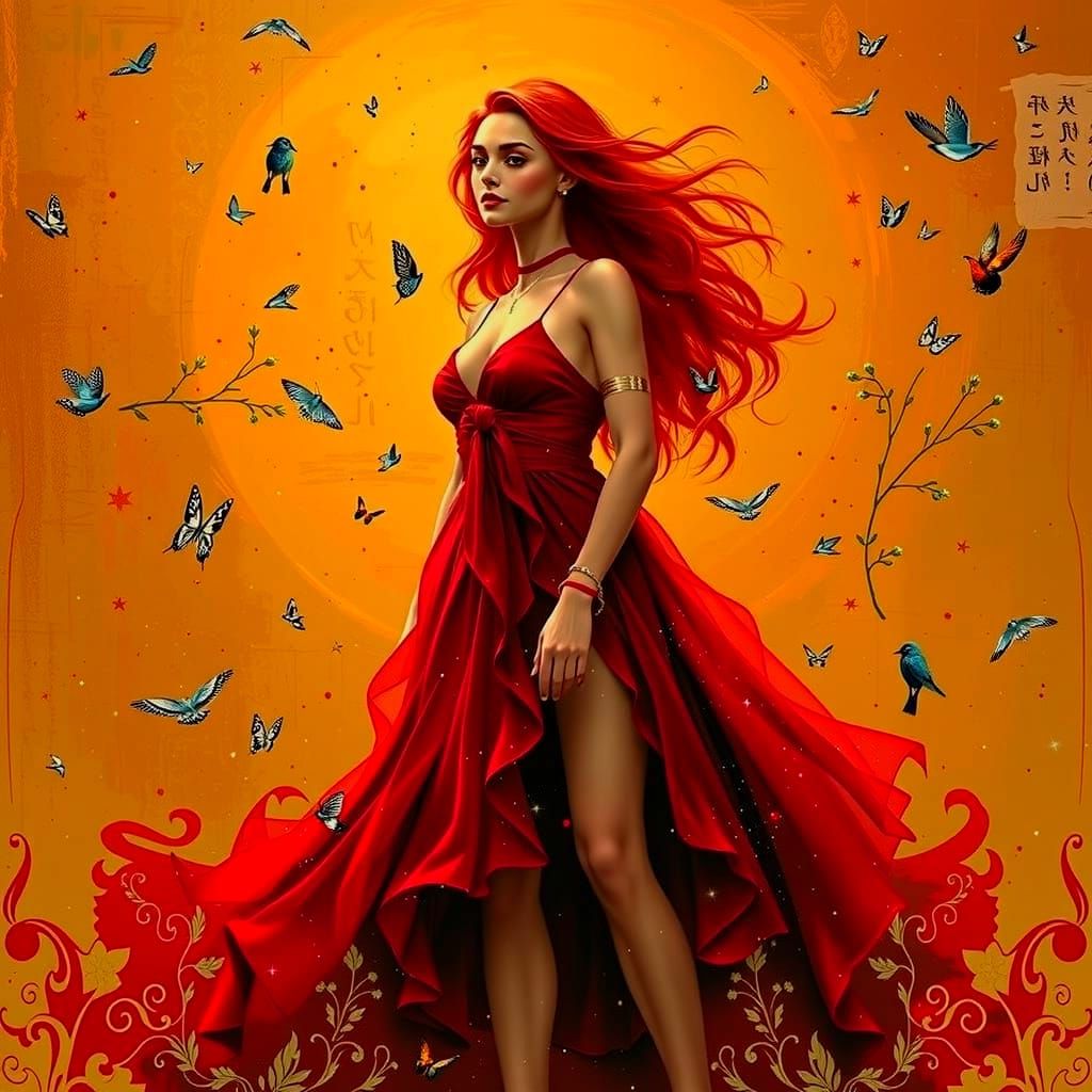 Abstract Red Spectrum: A Digital Color Study