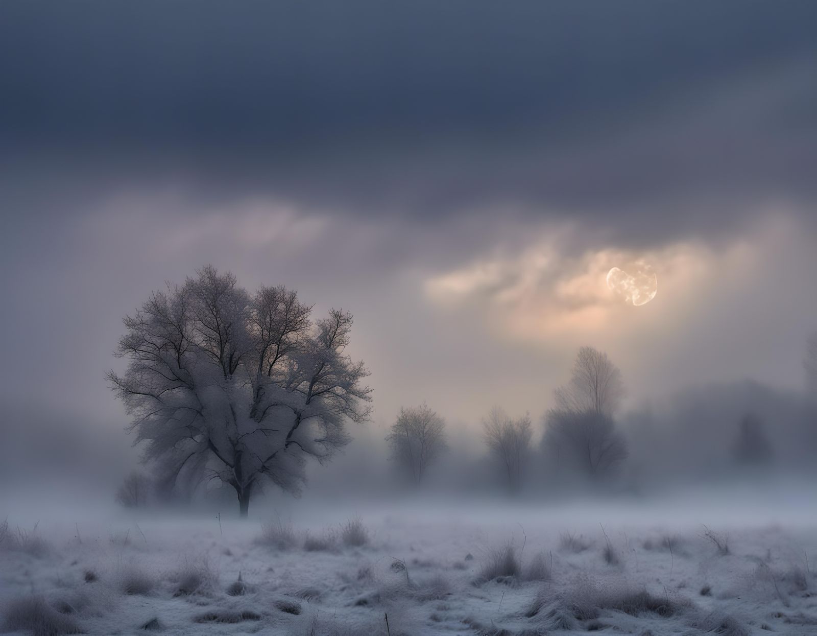 Eerie Snowstorm Generated by AI