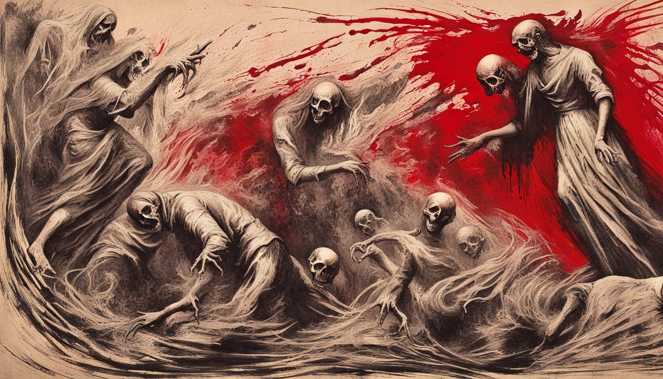 Screaming Hollow: Horror Abstract Expressionism Art