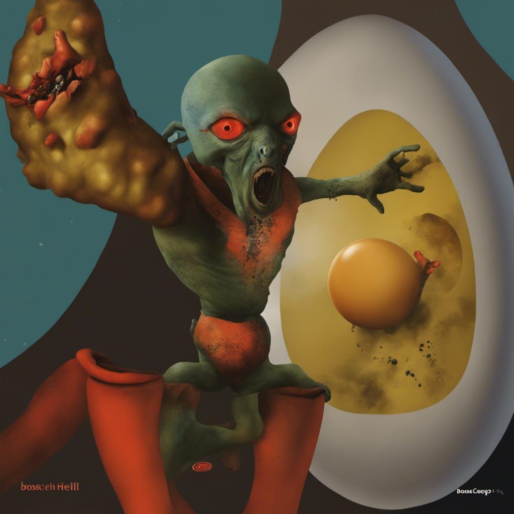 Bosch Hellscape: Surreal Egg Monsters