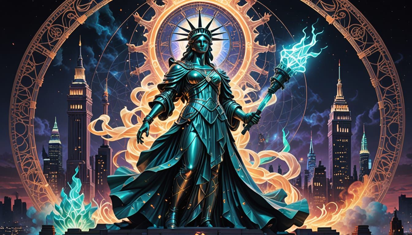 Summoned Statue of Liberty as Divine Machine