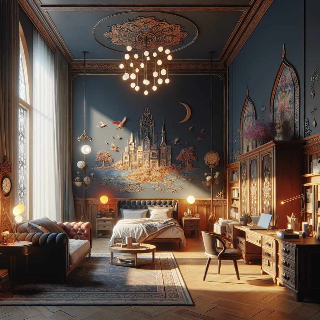 Spacious Room Advertisement with Fantasy Flair