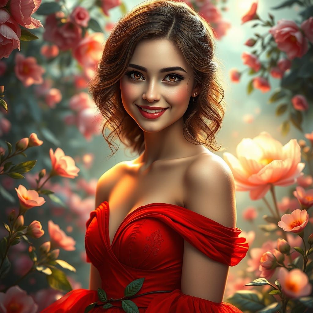 Romantic Fairy Tale Beauty in Whimsical Setting