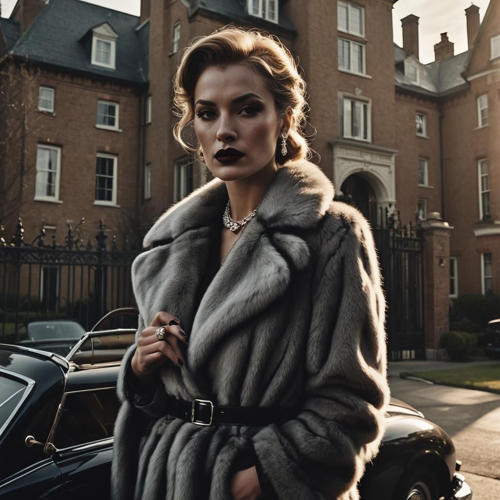 Mafia Girl in Film Noir Style