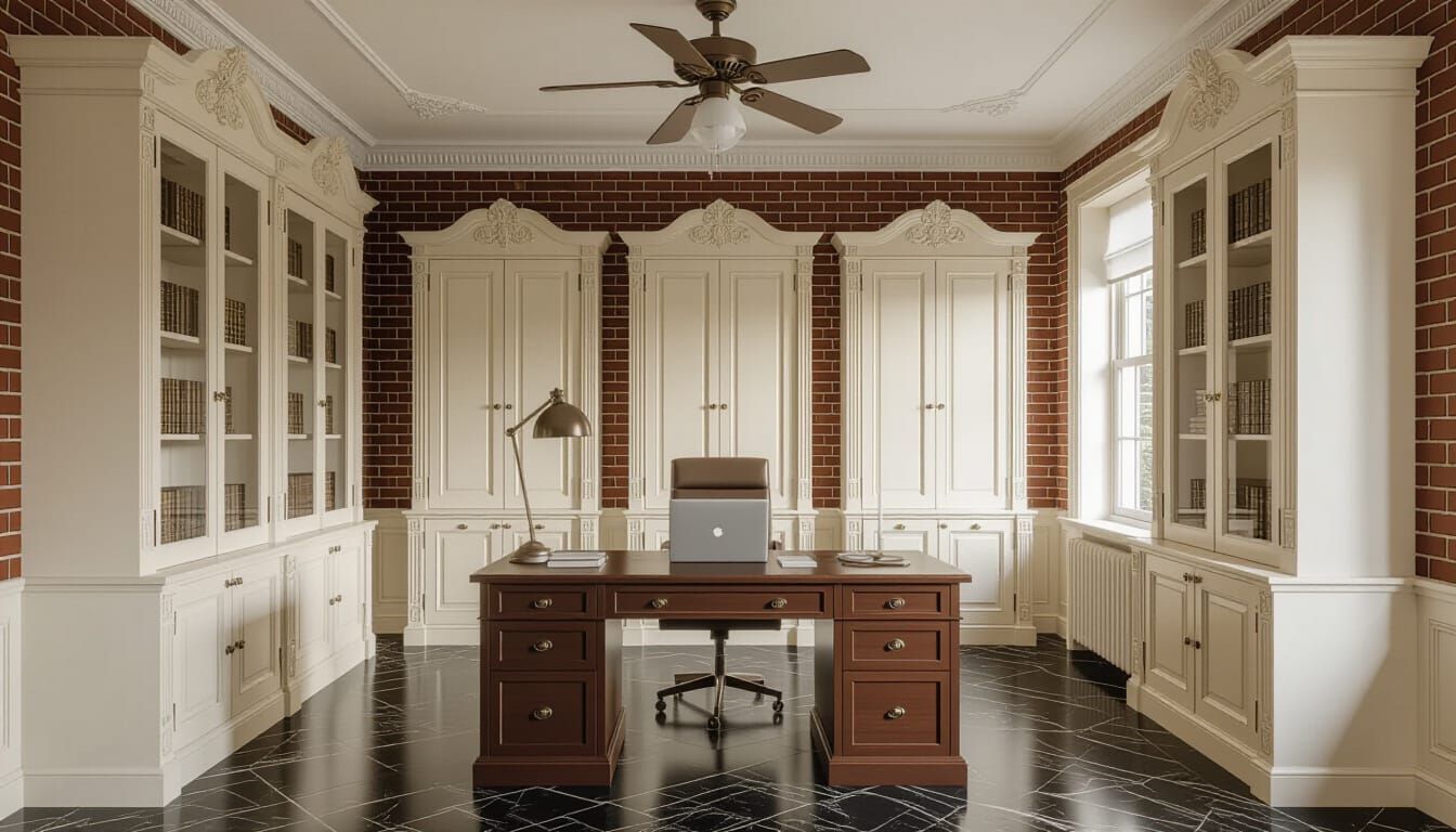 Vibrant Victorian Working Room with Modern Touches