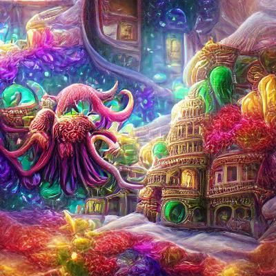 Cozy Cthulhu: A Beautiful, Detailed, and Colorful Art