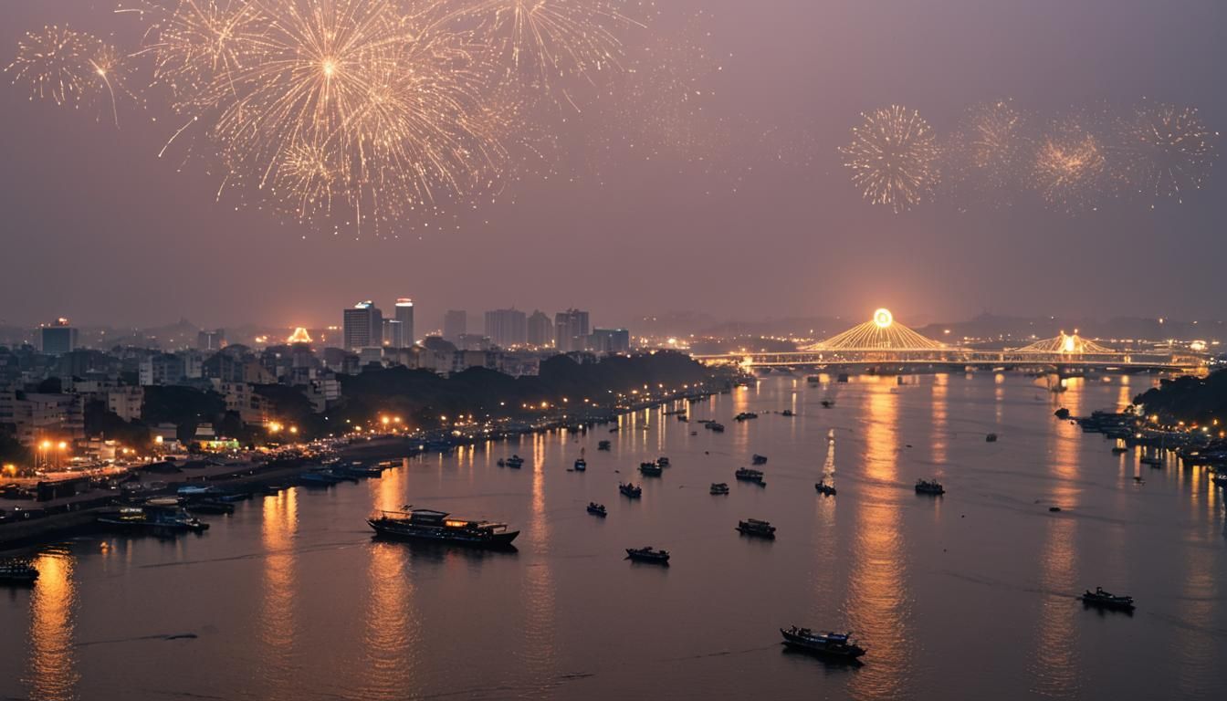 City at Dusk: A Symphony of Light and Shadow