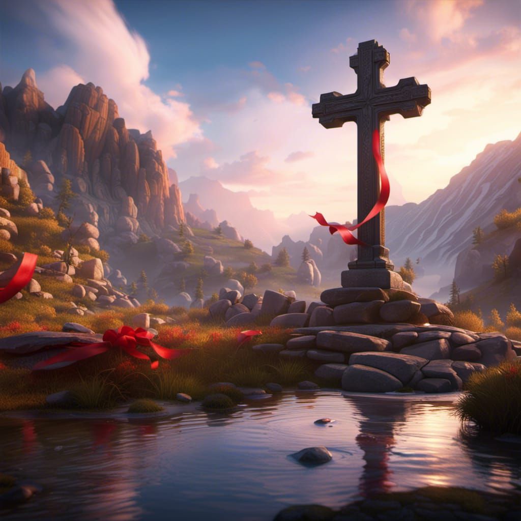 Christian Cross and Star of David Digital Art