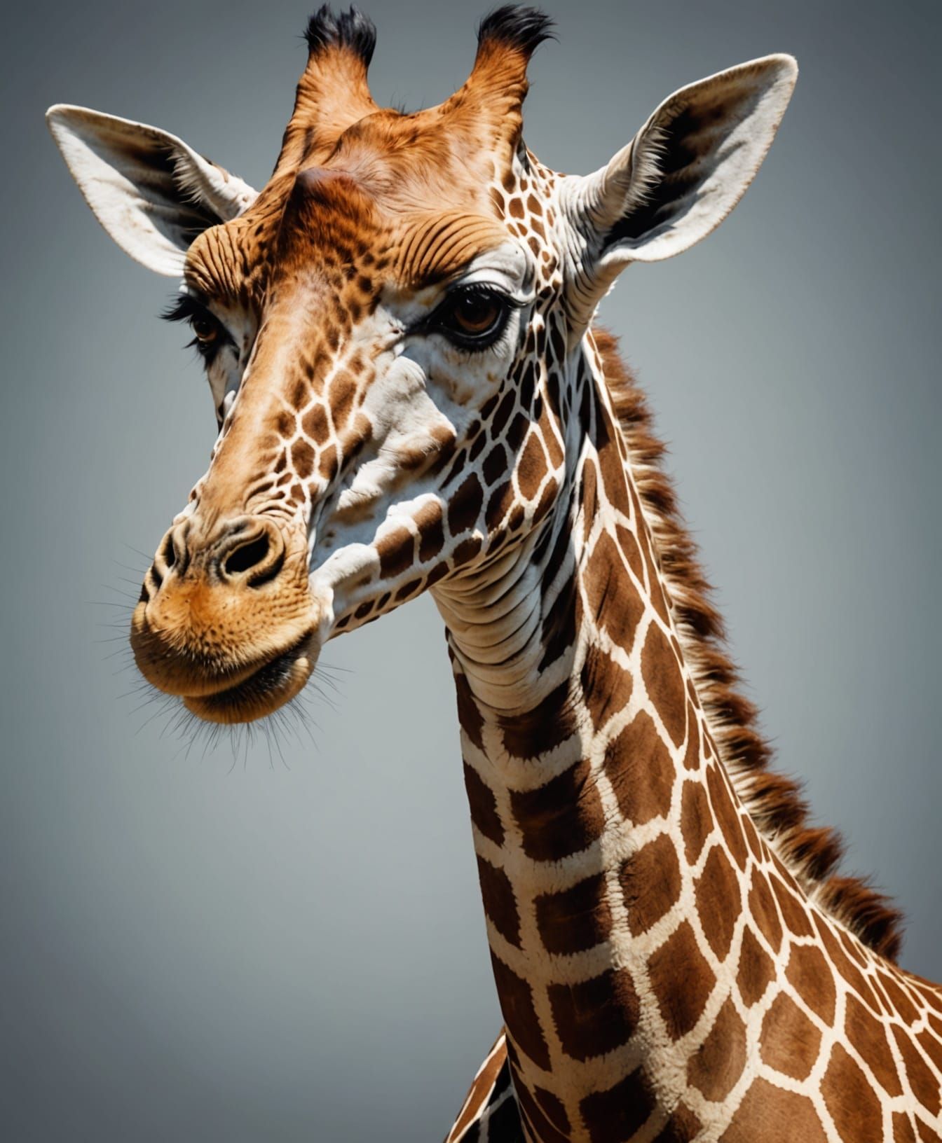 Hyperrealistic Giraffe Girl in Stunning Photography