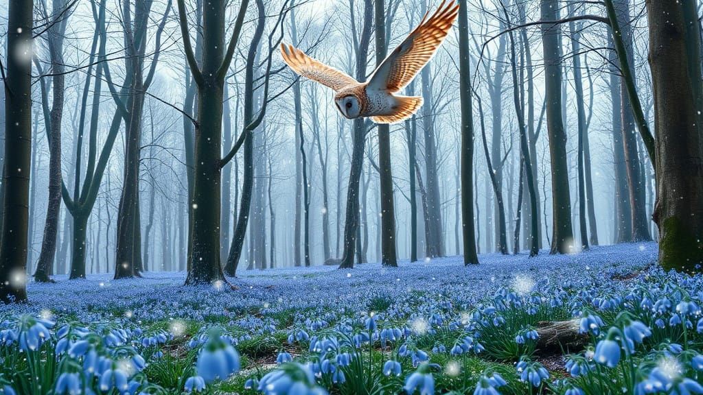 Surreal Winter Wonderland in Ethereal Digital Art