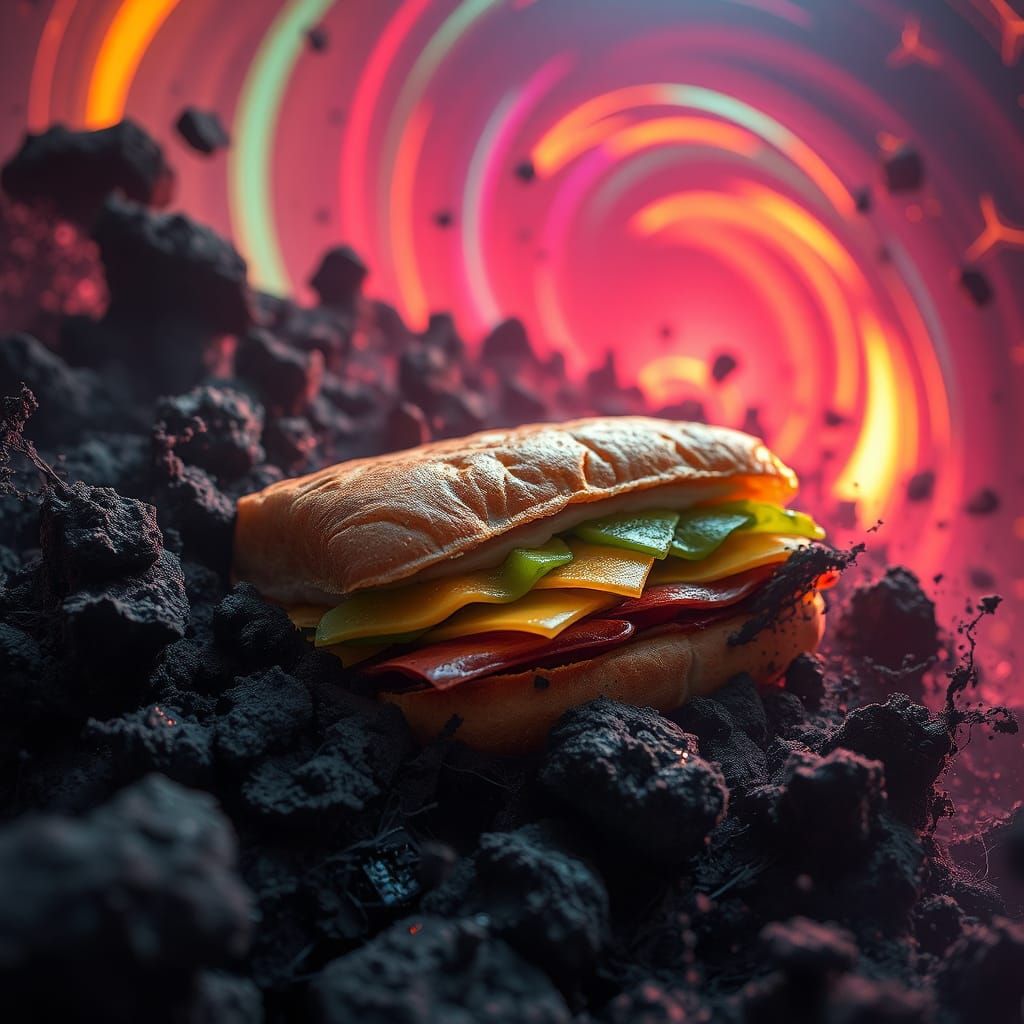 sandwich on a meteor
