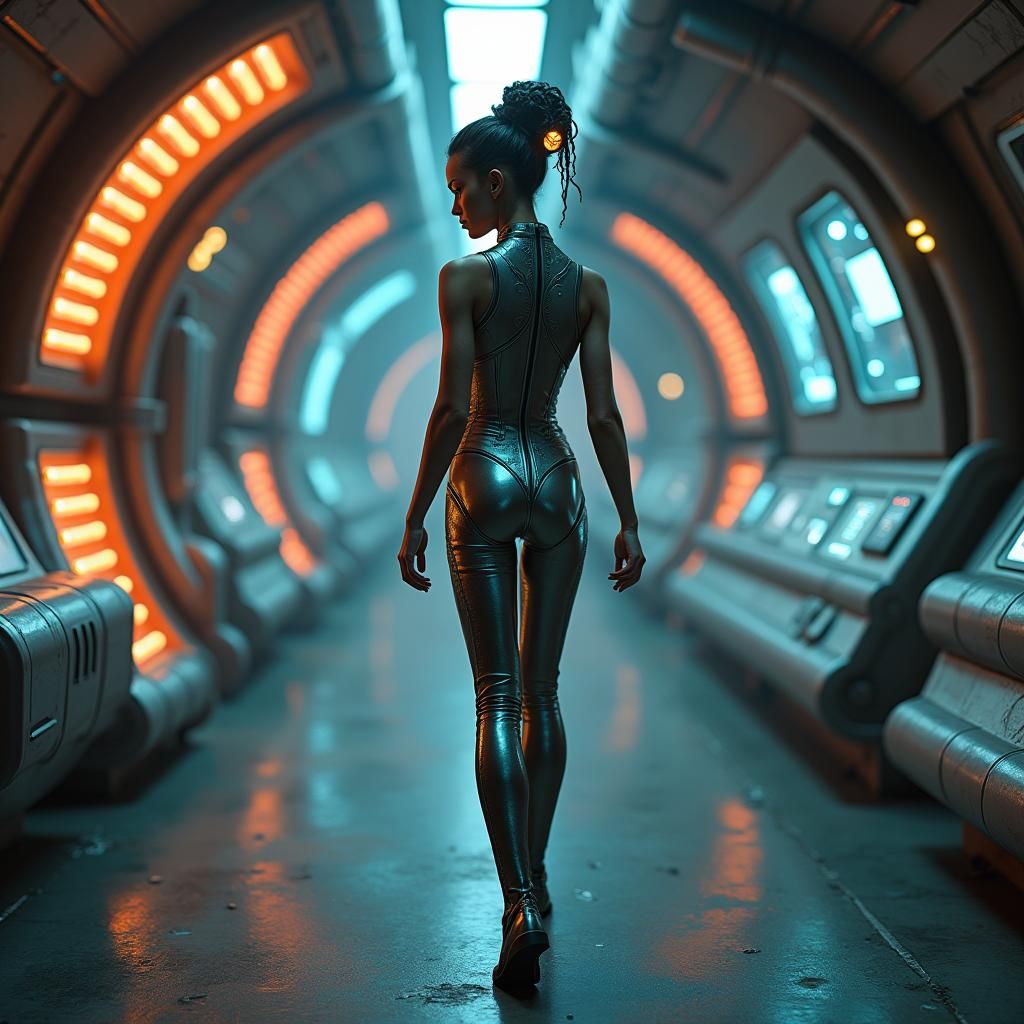 Retrofuturistic Spacegirl Embarks on Cosmic Odyssey