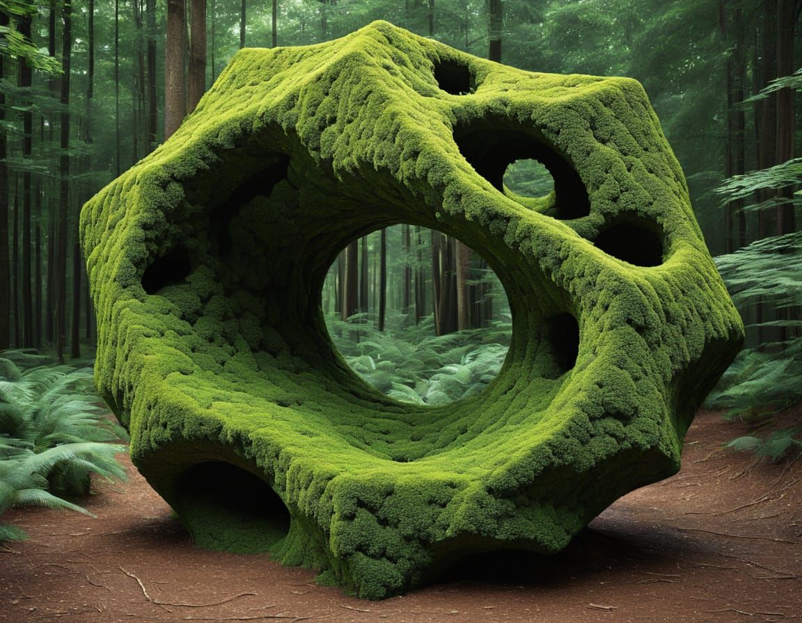 Surreal Abstract Nature Sculpture with Impossible Shapes
