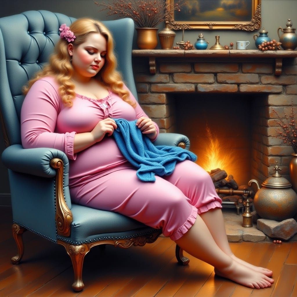 Warmth and Craft: A Cozy Winter Scene