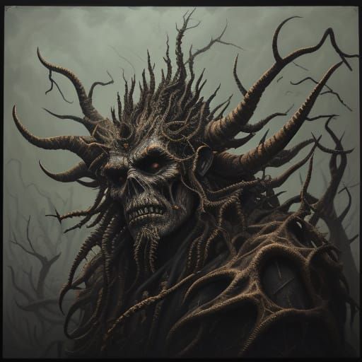 Grotesque Realism in Oil Painting: The Horned Men's Ominous ...