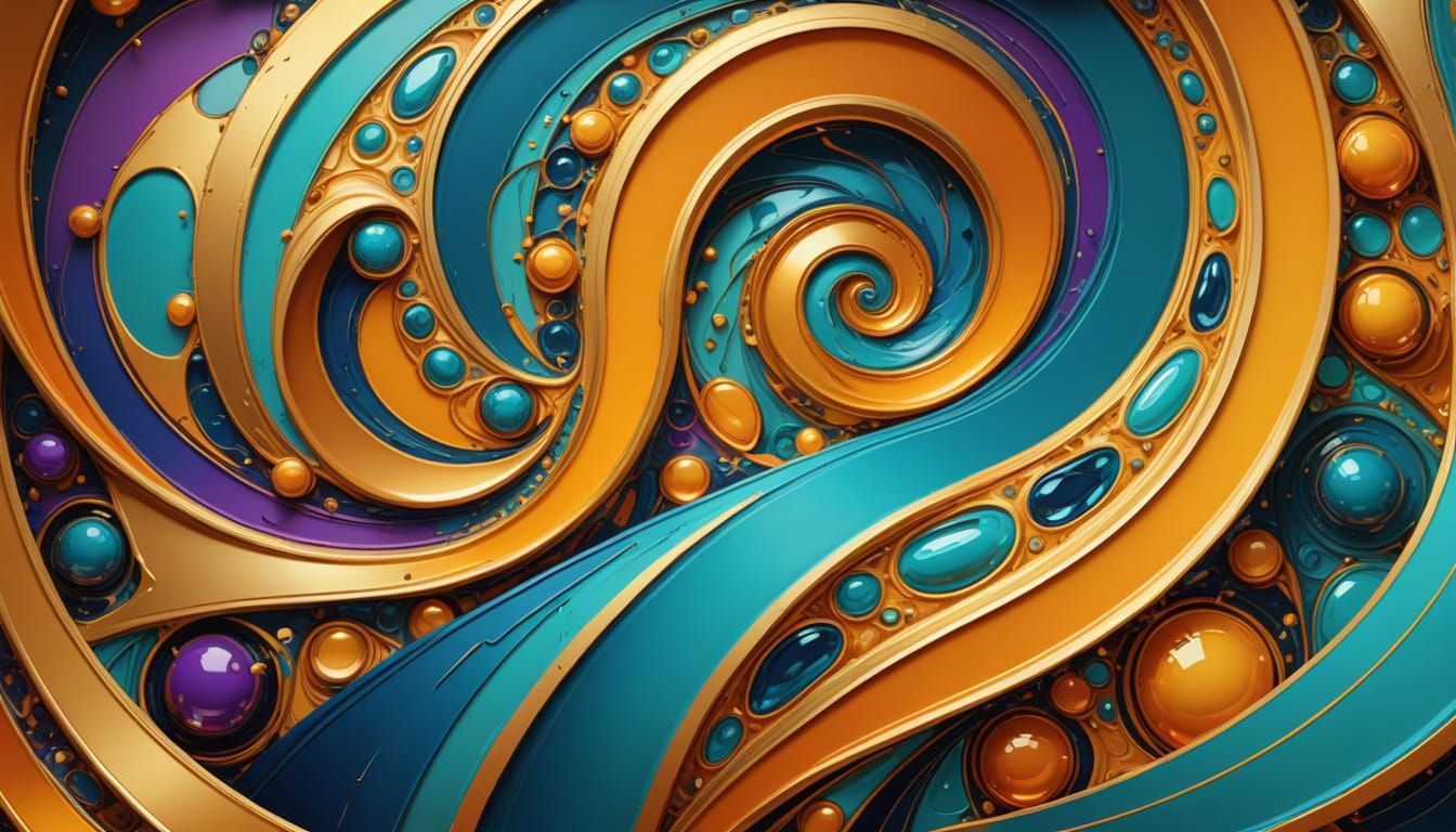 Vibrant Abstract Art in Triadic Colors