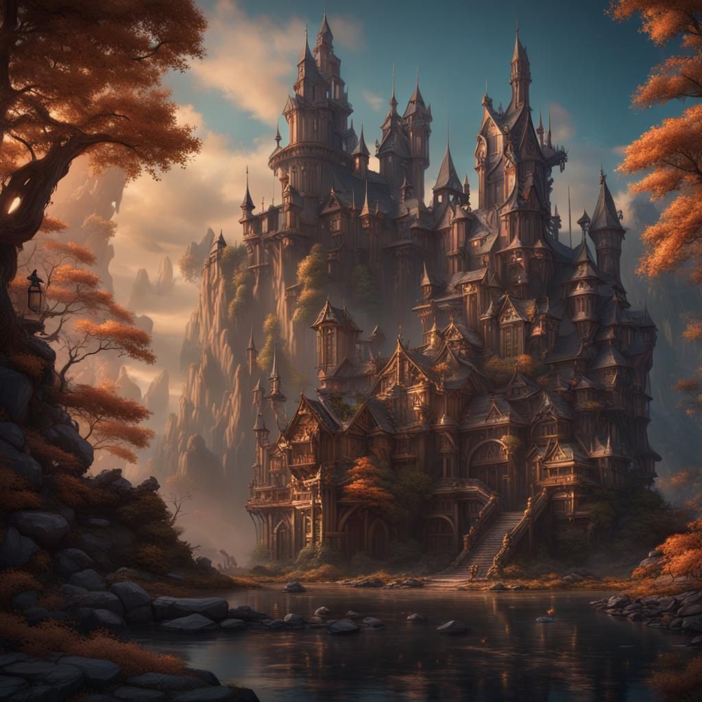 Fantastical Matte Painting with Deep Color